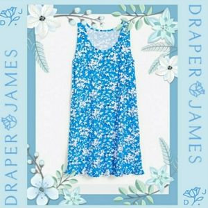 Draper James PLUS Bluebell Ruffle Nightie Blue Shadow Floral SOFT 16-22 *BNIP